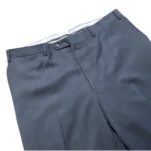 Canali Modern Pure Wool Dress Pants Italy Made Dark Gray 38x32.5 Men